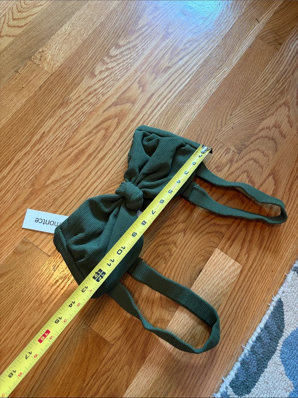 Montce Olive Micro Scrunch Hayden Bikini Top Size M NWT